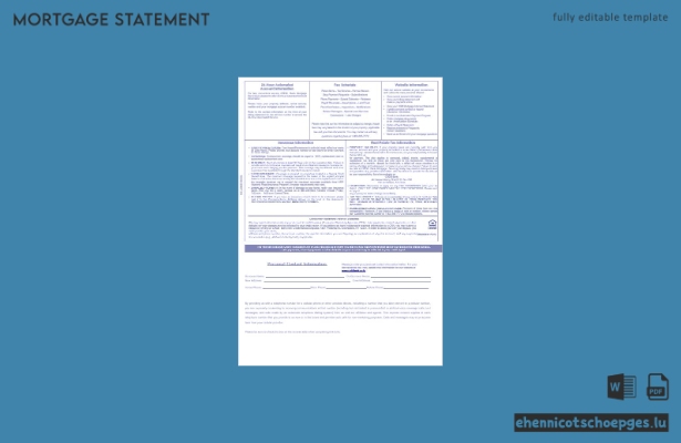 Hypothekenabrechnung der tansanischen CRDB Bank im Word- und PDF-Format, 3 Seiten, Beispielvorschau